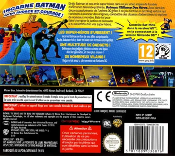 Batman - The Brave and the Bold - The Videogame (Europe) (En,Fr,De,Es,It,Nl) box cover back